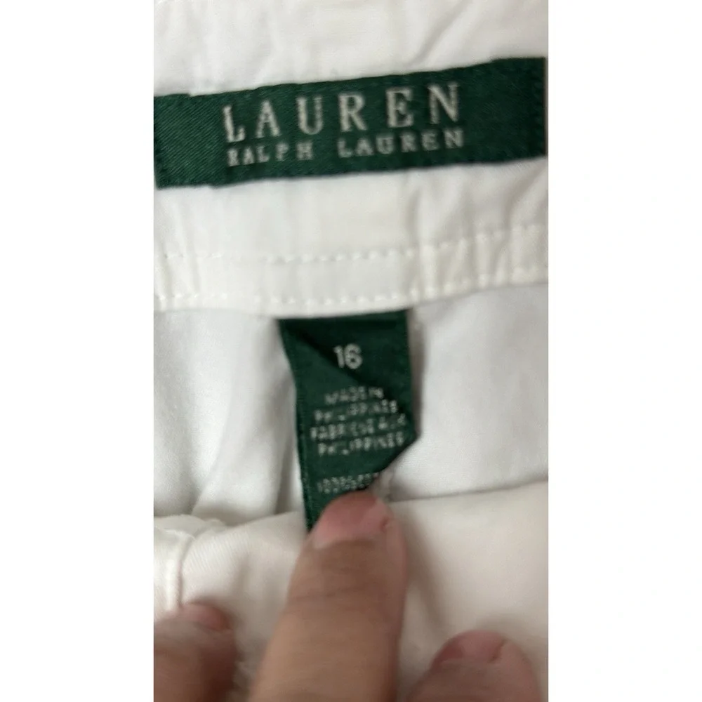 Lauren Ralph Lauren Women's White Pants Ethereal Summer Resort Preppy Fairy